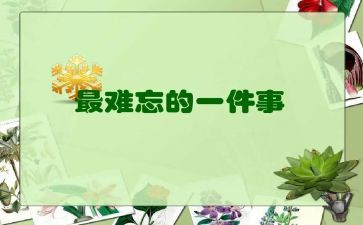 暑假最难忘的事作文300字7篇