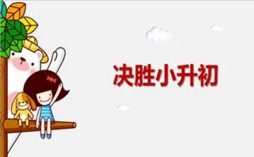 小升初的心得6篇